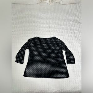 J. Jill Wearever Collection Black/White Top PETITE M